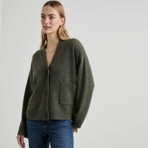 RAILS lindi cardigan wool & cashmere in olive NWT